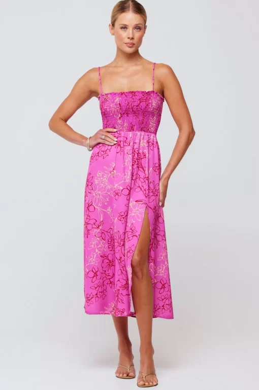 Discount Ashley Midi In Azalea Women Dresses