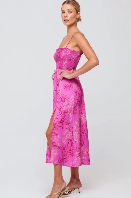 Discount Ashley Midi In Azalea Women Dresses