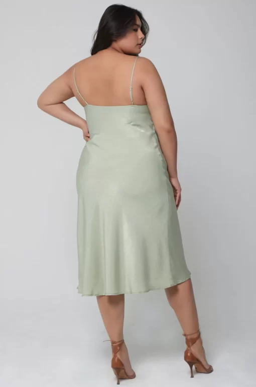 Shop Berri Slip In Sage Women Dresses