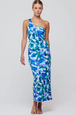 Store Caley Dress In Aqua Women Dresses