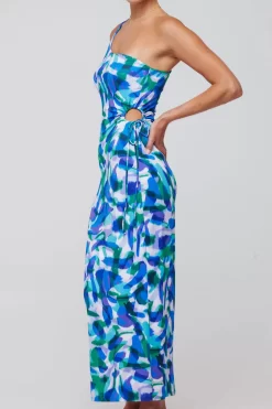 Store Caley Dress In Aqua Women Dresses