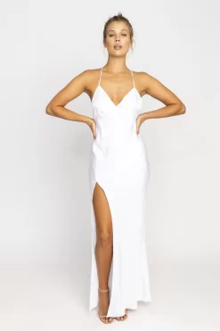 Cheap Camille Slip Dress In White Women Dresses