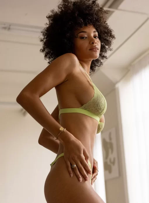 New Candace Bralette In Lime Women Tops