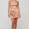 Shop Cindy Mini In Copper Women Dresses