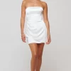 Shop Cindy Mini In Pearl Women Dresses