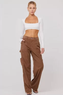 Fashion Elsa Cargo Pant In Espresso Women Bottoms