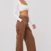 Fashion Elsa Cargo Pant In Espresso Women Bottoms