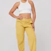 Store Elsa Cargo Pant In Mustard Women Bottoms