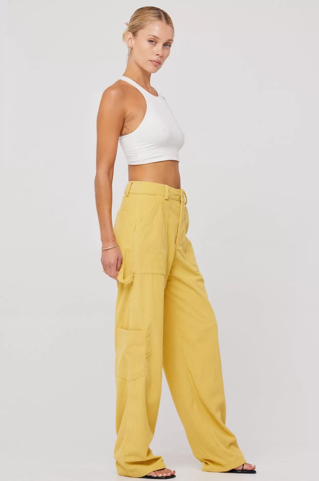 elsa_cargo_pant_in_mustard_3.webp Store Elsa Cargo Pant In Mustard Women Bottoms