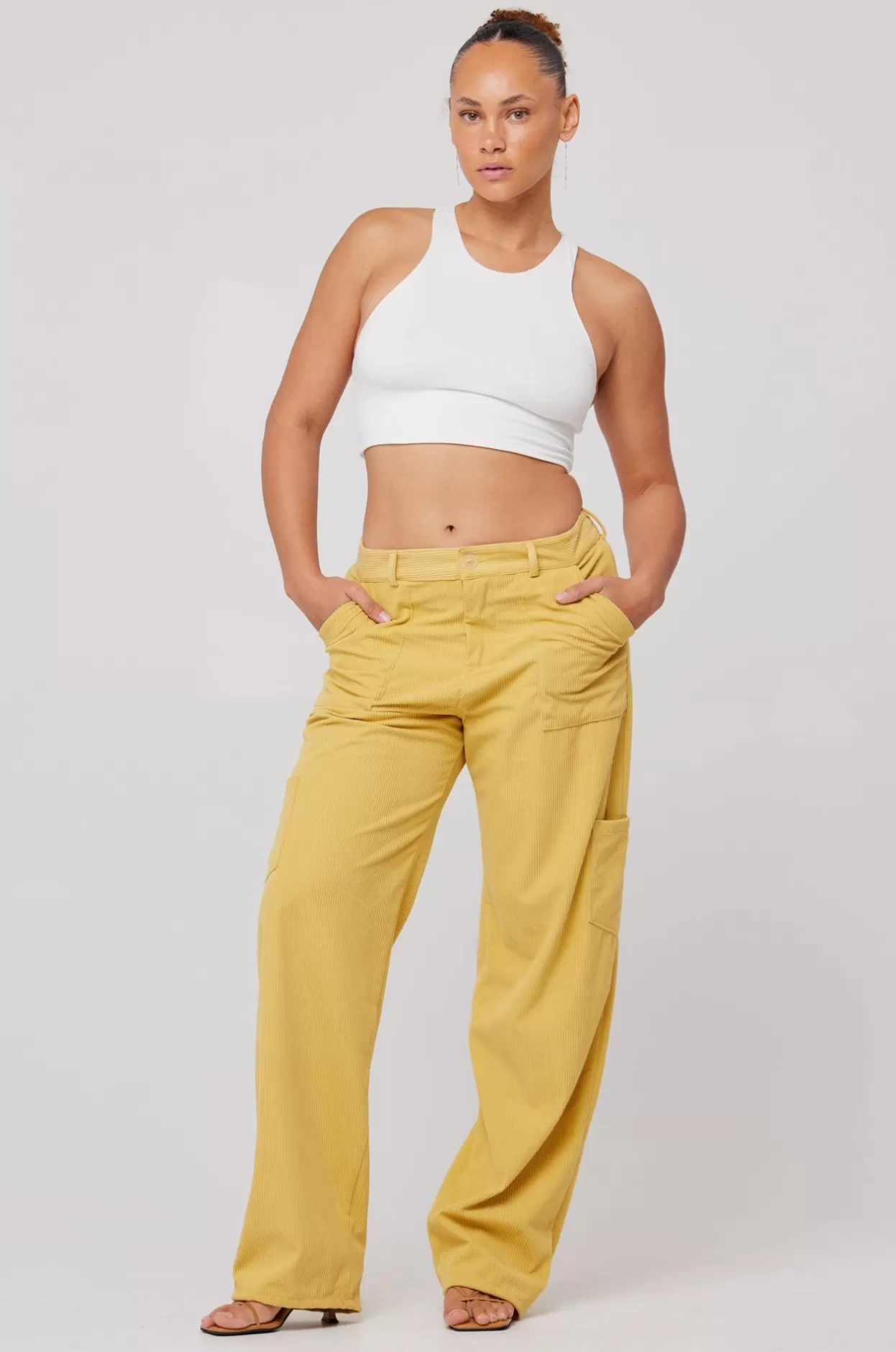 elsa_cargo_pant_in_mustard_6.webp Store Elsa Cargo Pant In Mustard Women Bottoms