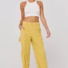 Store Elsa Cargo Pant In Mustard Women Bottoms
