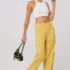 Store Elsa Cargo Pant In Mustard Women Bottoms