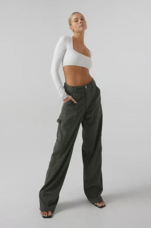 Best Elsa Cargo Pant In Pine Women Bottoms