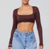 Hot Emily Top In Chocolate Women Tops