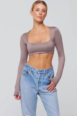 Cheap Emily Top In Taupe Women Tops