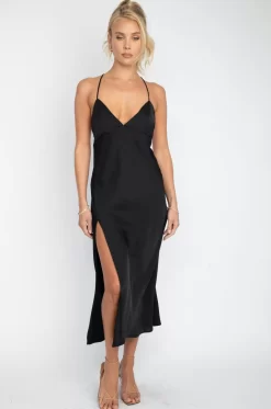 Cheap Harper Midi Dress In Black Women Dresses