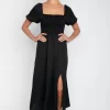 Cheap Kaia Midi In Black Women Dresses