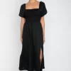 Cheap Kaia Midi In Black Women Dresses