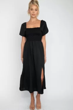 Cheap Kaia Midi In Black Women Dresses