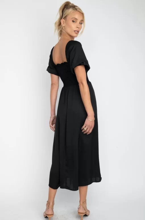 Cheap Kaia Midi In Black Women Dresses