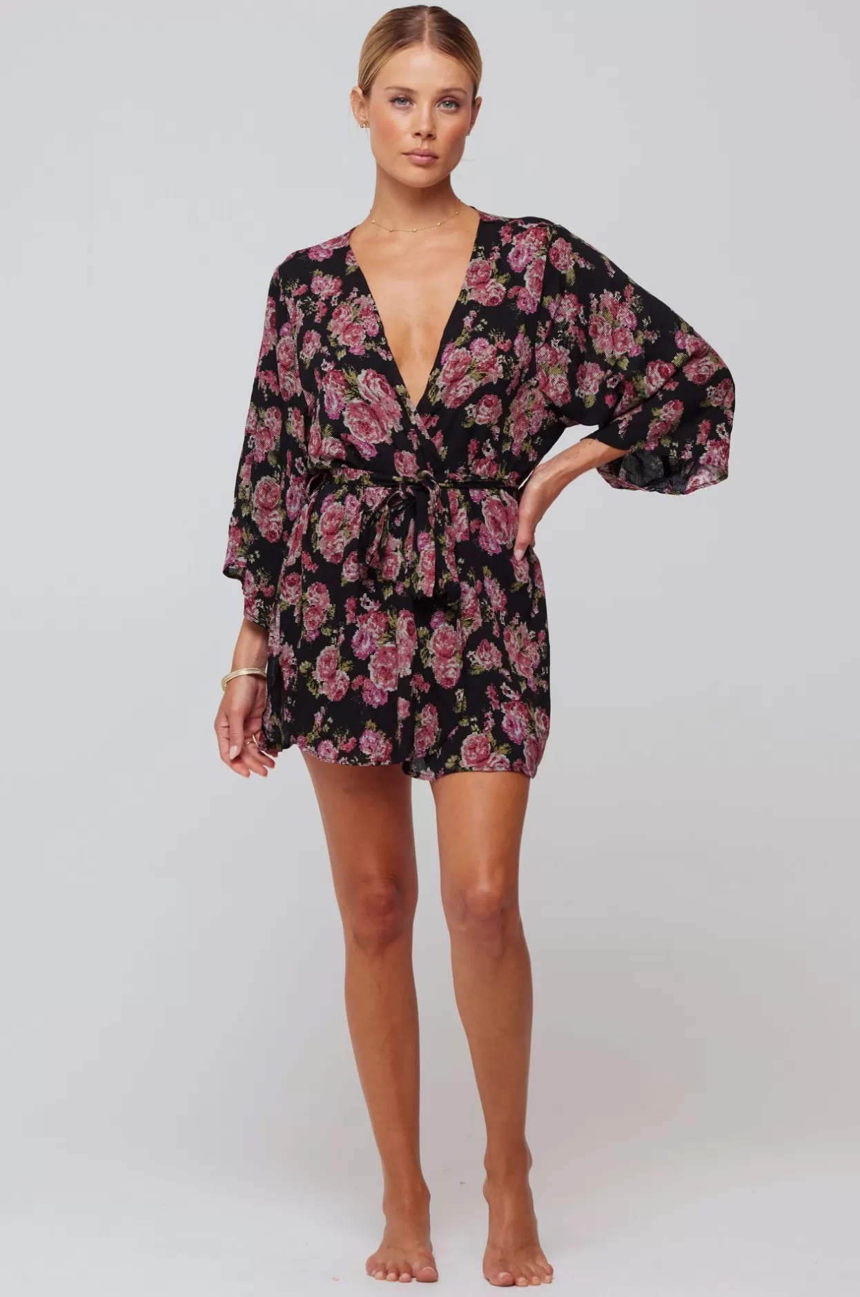 Store Kimono Robe Vintage Floral Women Tops