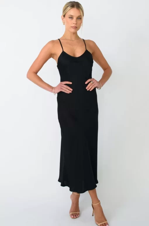 Shop Lily Slip In Black Women Dresses