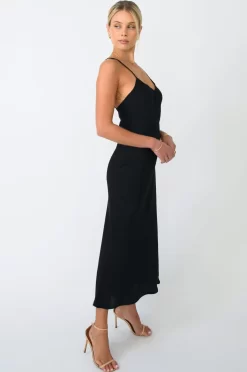 Shop Lily Slip In Black Women Dresses