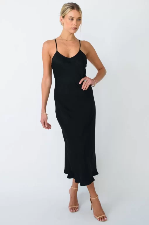 Shop Lily Slip In Black Women Dresses