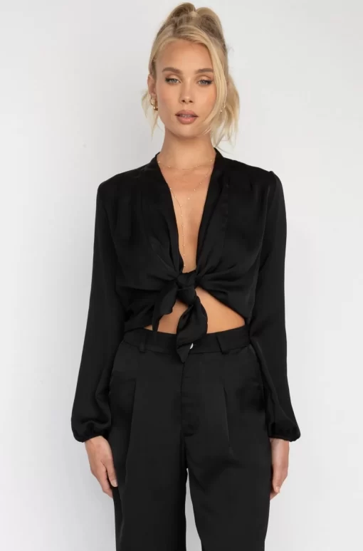 New Luna Blouse In Black Women Tops