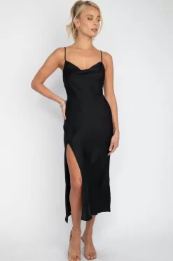 Cheap Madison Slip In Black Women Dresses