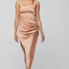 Cheap Nicole Midi In Copper Women Dresses