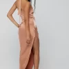 Cheap Nicole Midi In Copper Women Dresses