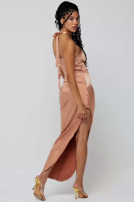 Cheap Nicole Midi In Copper Women Dresses