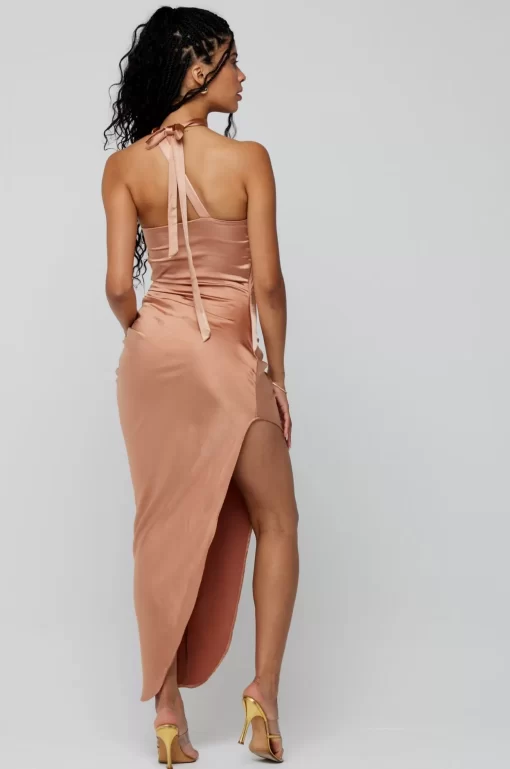 Cheap Nicole Midi In Copper Women Dresses