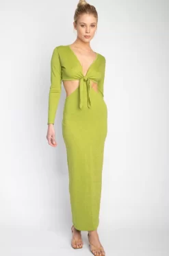 Online Noelle Maxi In Lime Women Dresses