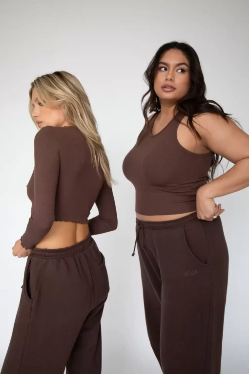 Fashion Og Tank In Brown Women Tops