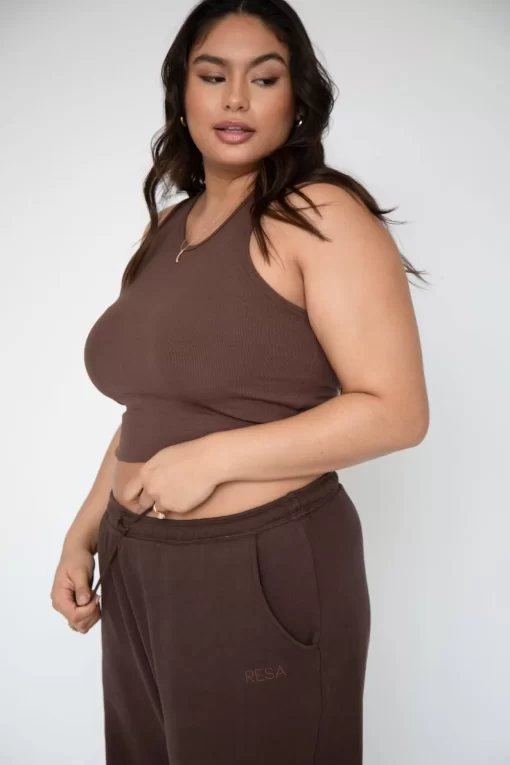 Fashion Og Tank In Brown Women Tops