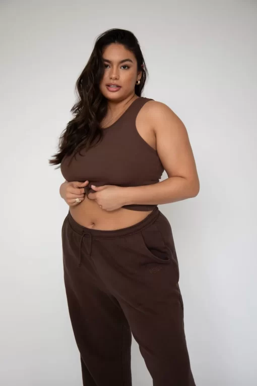 Fashion Og Tank In Brown Women Tops