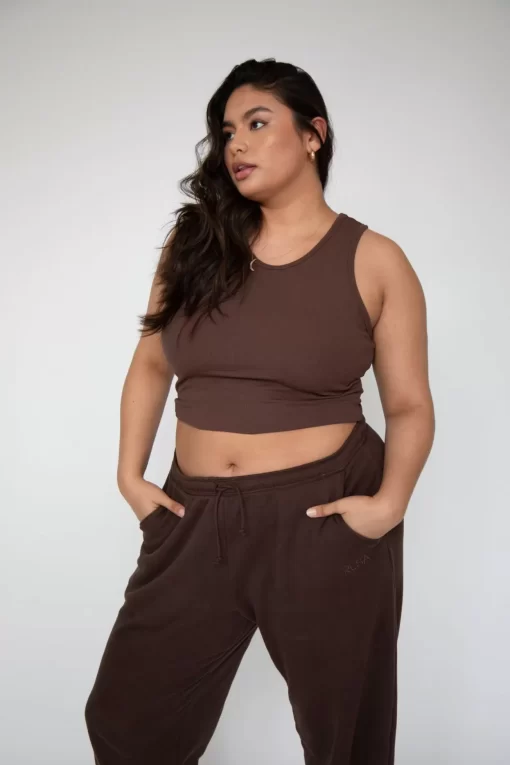 Fashion Og Tank In Brown Women Tops