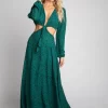 Best Sale Noelle Maxi Dress - Seabrook Green Maxi Dress With Sleeves Women Dresses