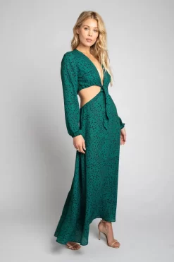 Best Sale Noelle Maxi Dress - Seabrook Green Maxi Dress With Sleeves Women Dresses