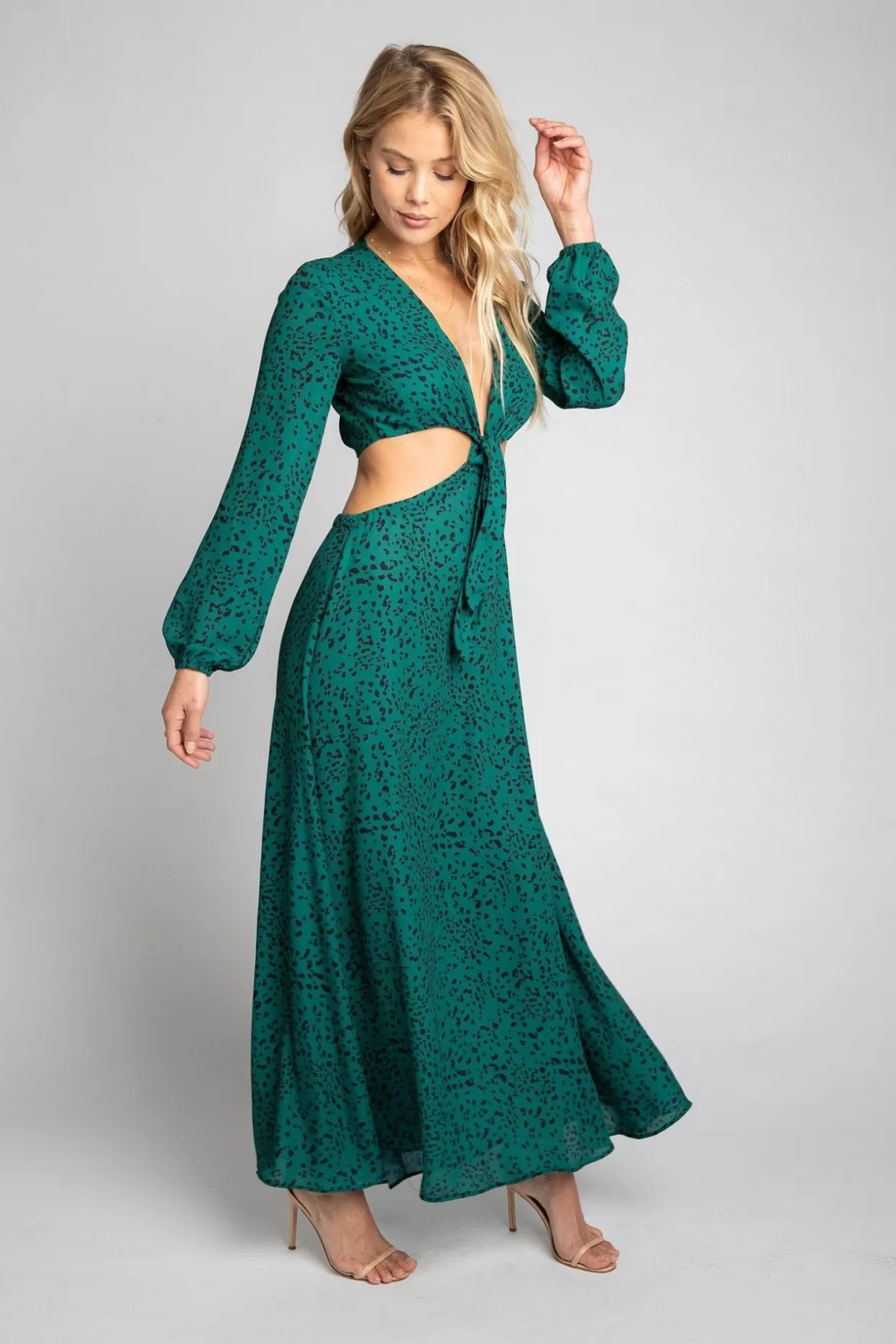 Best Sale Noelle Maxi Dress - Seabrook Green Maxi Dress With Sleeves Women Dresses