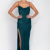 Clearance River Slip In Emerald Women Dresses