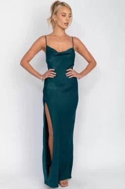 Clearance River Slip In Emerald Women Dresses