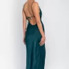 Clearance River Slip In Emerald Women Dresses