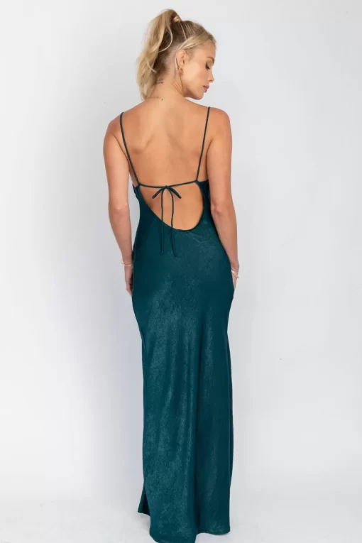 Clearance River Slip In Emerald Women Dresses