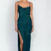 Clearance River Slip In Emerald Women Dresses