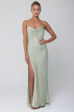 Flash Sale River Slip In Sage Women Dresses