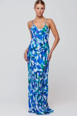 Store Rose Maxi In Aqua Women Dresses