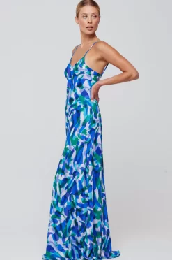 Store Rose Maxi In Aqua Women Dresses